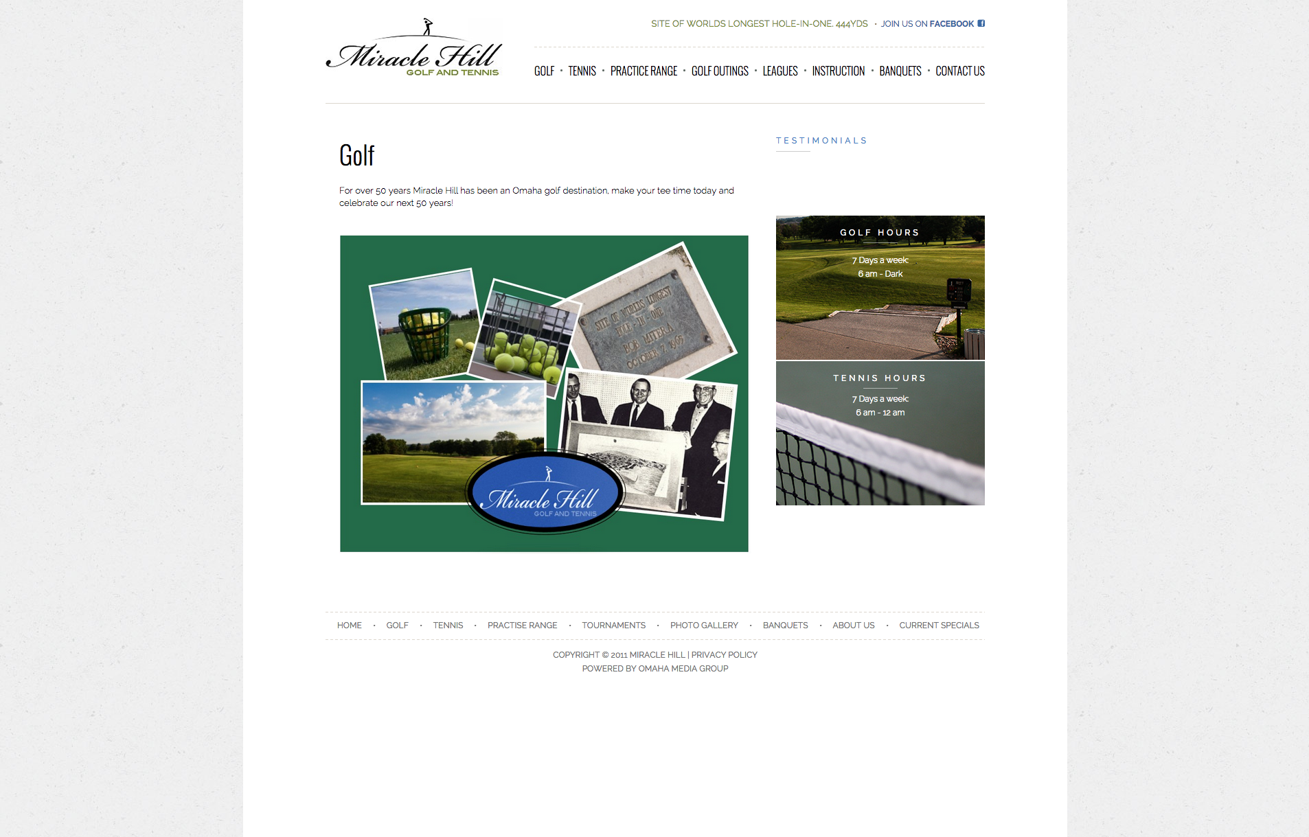 Miracle Hill Golf + Tennis Center - Website & Logo Design, v2.0