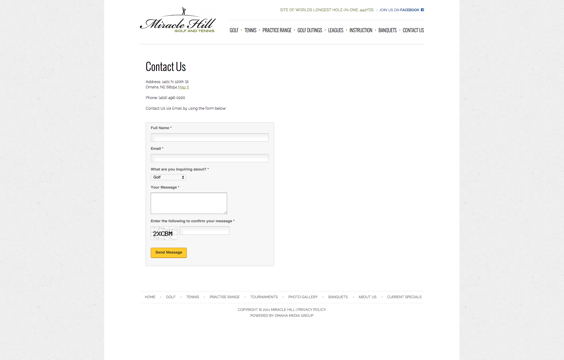 Miracle Hill Golf + Tennis Center - Website & Logo Design, v2.0