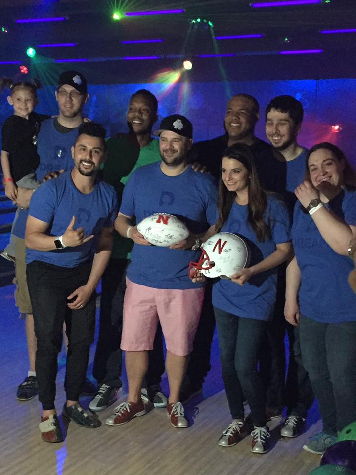 DREAM participants and mentors at a 2017 bowling event