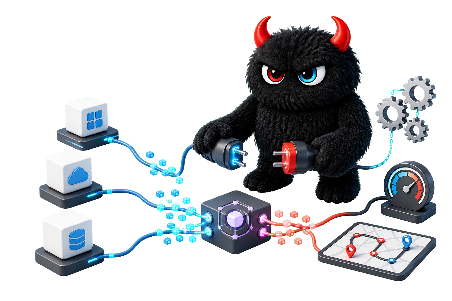 MMG monster illustrating API Integration