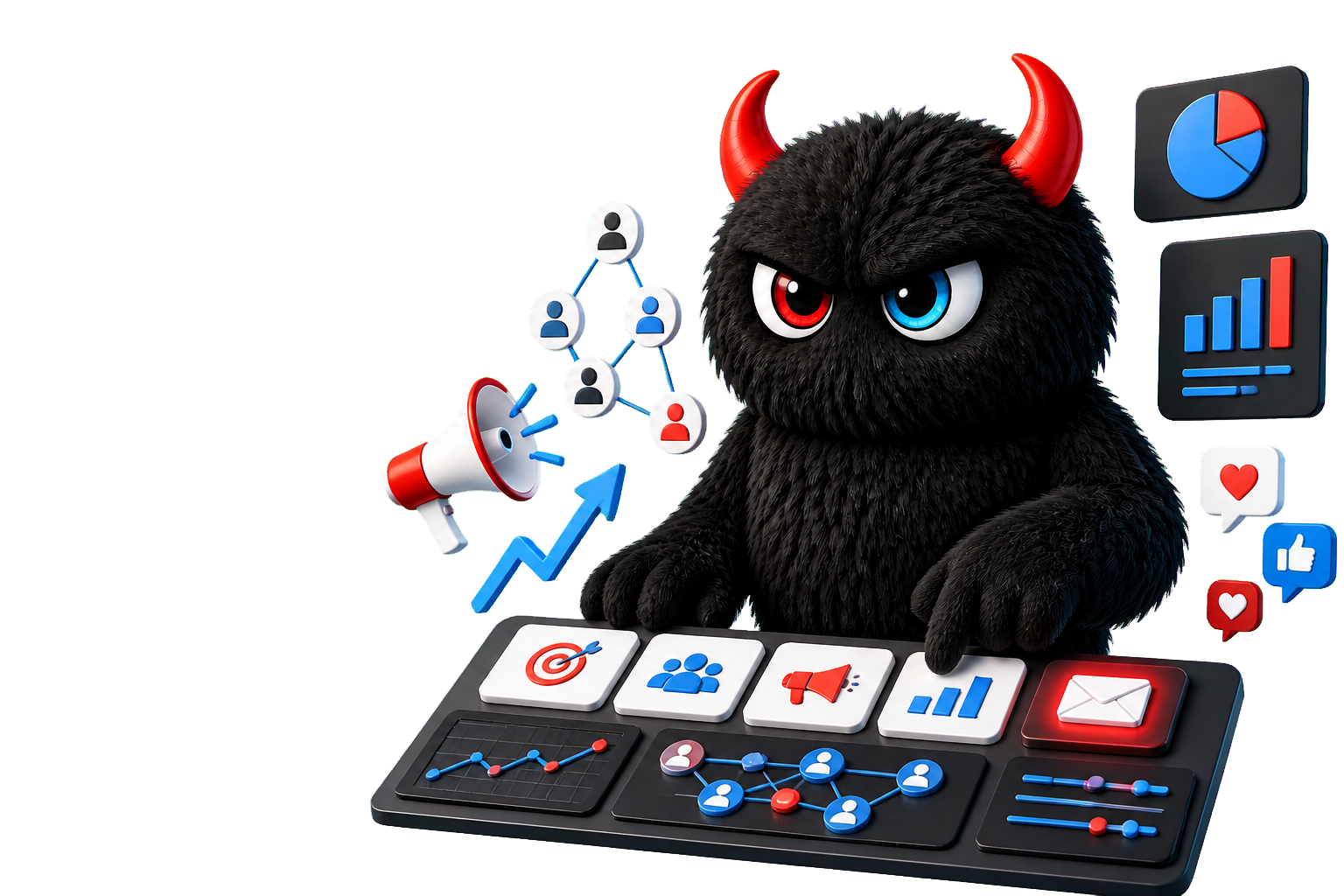 MMG monster illustrating Digital Marketing